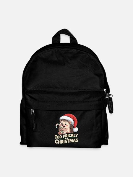 Igel Weihnachten Humor - Kinder Rucksack - Schwarz