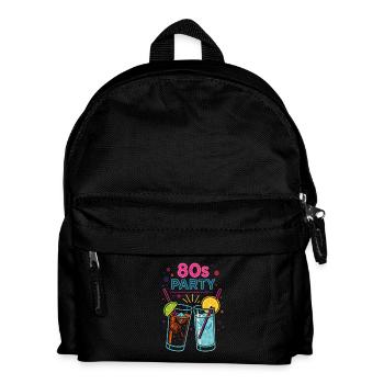 80s Party Neon Drinks - Kids' Backpack - black - Front