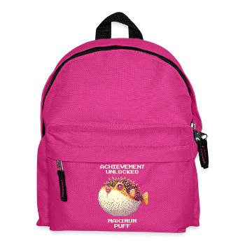 Achievement: Maximum Fluff | Puffer Fish RPG - Kids' Backpack - fuchsia - Front