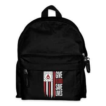 Blood donor Blood donation - Kids' Backpack - black - Front