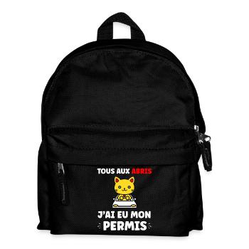 Young Driver, Young Driver, Driver's License - Kids' Backpack - black - Front
