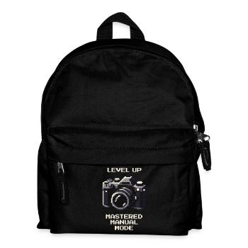 Level Up | Manual mode mastered, ISO aperture - Kids' Backpack - black - Front