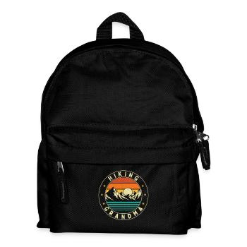 Wandern Oma Lustiger Naturpfad Naturliebhaber - Kinder Rucksack - Schwarz - Vorne