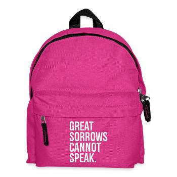 Les grands chagrins ne peuvent pas parler drôle - Sac à dos Enfant - fuchsia - Devant