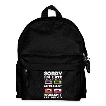 Tut Mir Leid, Dass Ich Zu Spät Komme. - Kinder Rucksack - Schwarz - Vorne