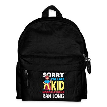 Tut Mir Leid, Dass Ich Zu Spät Komme. - Kinder Rucksack - Schwarz - Vorne