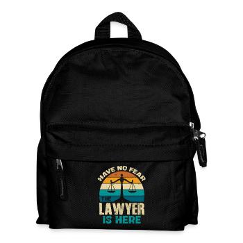 No need to be afraid The lawyer here - Kids' Backpack - black - Front