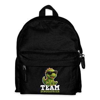 Team Dinosaurier - Kinder Rucksack - Schwarz - Vorne