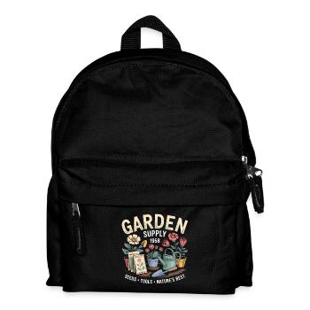Vintage Garten Werbung - Kinder Rucksack - Schwarz - Vorne