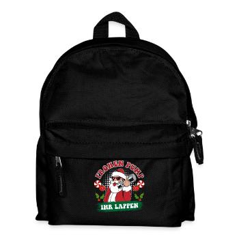 Weihnachten FROHER PUMP IHR LAPPEN Lustiges - Kinder Rucksack - Schwarz - Vorne