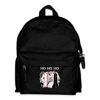 HO HO HO Frohe und SICHERE Weihnachten - Kinder Rucksack - Schwarz - Vorne