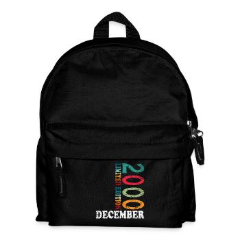 Anniversaire en décembre 2000 - décembre - Sac à dos Enfant - noir - Devant