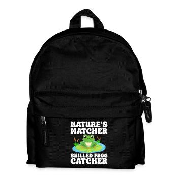 Frog Catcher Nature´s Matcher Skilled Catcher Frog - Kinder Rucksack - Schwarz - Vorne
