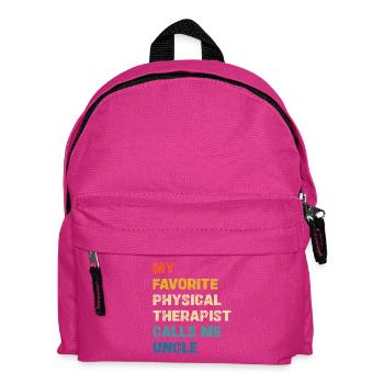 Mon physiothérapeute préféré m’appelle mon oncle - Sac à dos Enfant - fuchsia - Devant