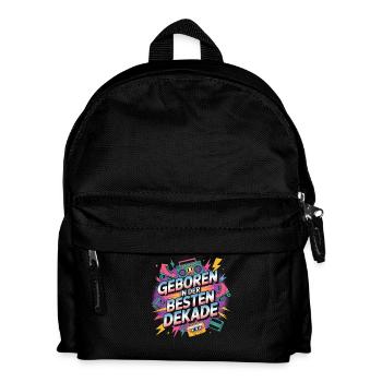 Geboren in der besten Dekade - Kinder Rucksack - Schwarz - Vorne