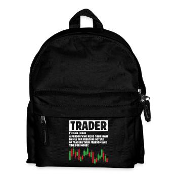 Stock Exchange Trading Crypto Stock Market Trader - Kids' Backpack - black - Front
