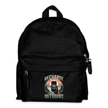 Outdoor Motivation - Kinder Rucksack - Schwarz - Vorne