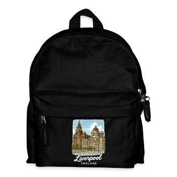 Liverpool England - Kinder Rucksack - Schwarz - Vorne
