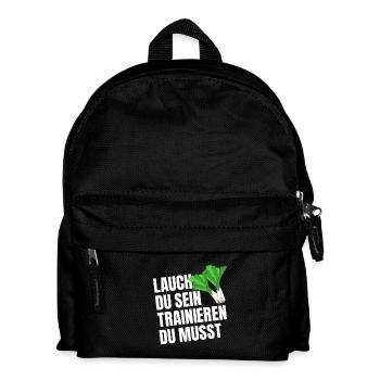 Kraftsport LAUCH DU SEIN TRAINIEREN DU MUSST - Kinder Rucksack - Schwarz - Vorne