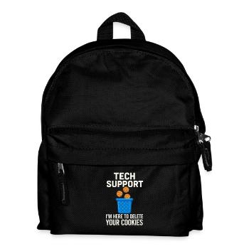Tech Support I'm Here To Delete Your Cookies - Kinder Rucksack - Schwarz - Vorne