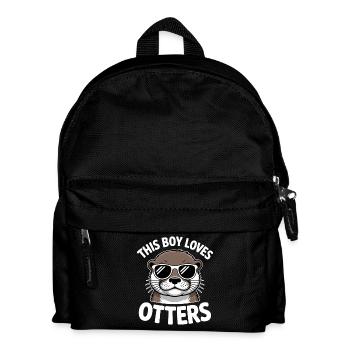 Otter Spruch Jungs Lustiges Otter Geschenk - Kinder Rucksack - Schwarz - Vorne