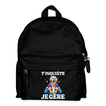 Oma, mach dir keine Sorgen, ich schaffe das Oma - Kinder Rucksack - Schwarz - Vorne