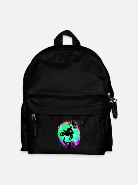 Motocross - MX - Kinder Rucksack - Schwarz