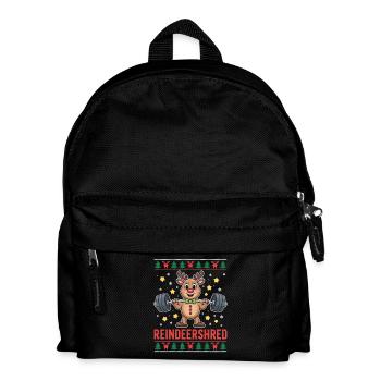 Reindeershred Rentier Weihnachten Ugly Christmas - Kinder Rucksack - Schwarz - Vorne