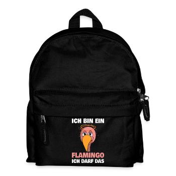 I'm a flamingo, I'm allowed to love the flamingo - Kids' Backpack - black - Front