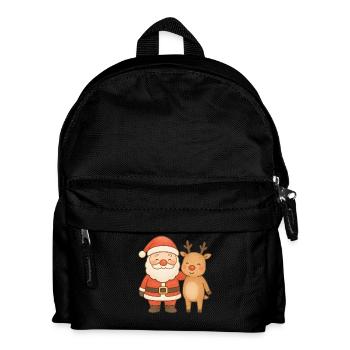 Santa Claus Reindeer Christmas Family Holiday - Kids' Backpack - black - Front