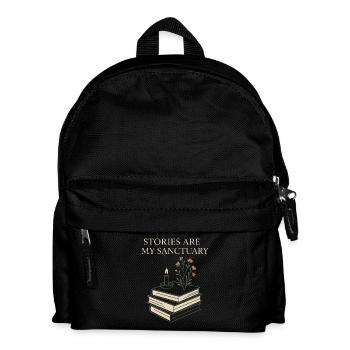 Bücherhafter, Gemütlicher - Kinder Rucksack - Schwarz - Vorne