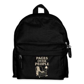 Bücherhafter, Gemütlicher - Kinder Rucksack - Schwarz - Vorne