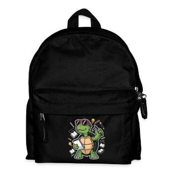 Learning turtle with pen - Kids' Backpack - black - Front