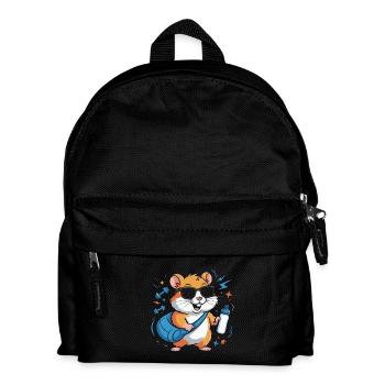 Hamster Fitnessstar Mit Sonnenbrille - Kinder Rucksack - Schwarz - Vorne