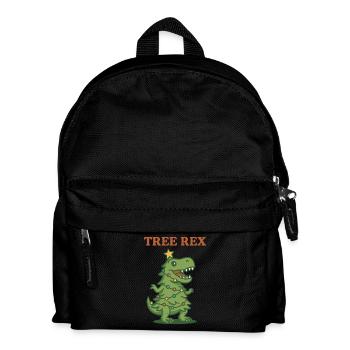 Tree Rex Funny Christmas Family Holiday Design - Kids' Backpack - black - Front