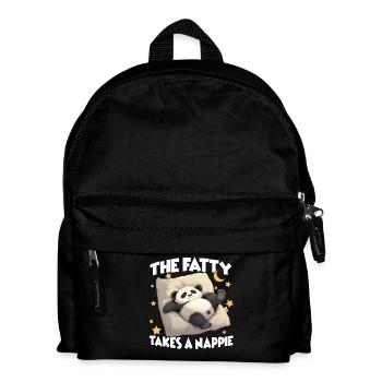 Ein Geschenk für Faulenzer und Panda-Liebhaber - Kinder Rucksack - Schwarz - Vorne