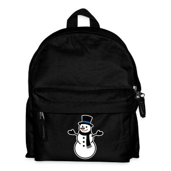 bonhomme de neige - Sac à dos Enfant - noir - Devant