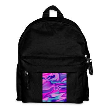 Holographic Flow - Purple Edition Neonfarben - Kinder Rucksack - Schwarz - Vorne