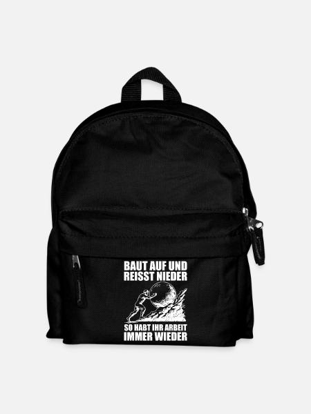 Dicton pour les artisans : Construis et démolis - Sac à dos Enfant - noir