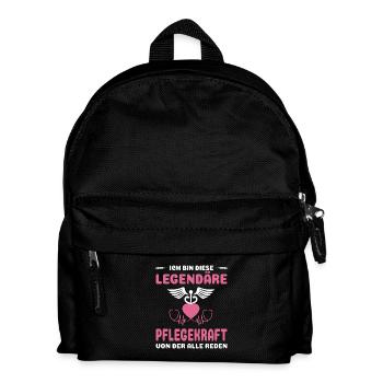 Pflegerin Geschenke Pflege Lustig Krankenpflegerin - Kinder Rucksack - Schwarz - Vorne