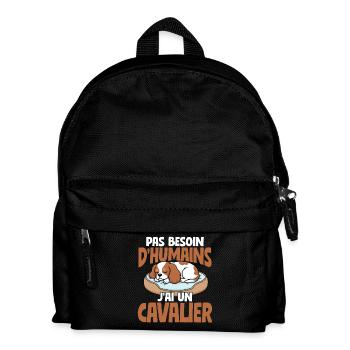  Ich Brauche Keine Menschen, Ich Habe Einen - Kinder Rucksack - Schwarz - Vorne