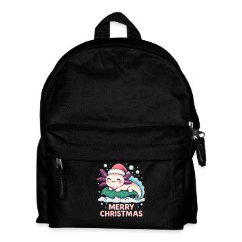 Netter Axolotl Frohe Weihnachten - Kinder Rucksack - Schwarz - Vorne