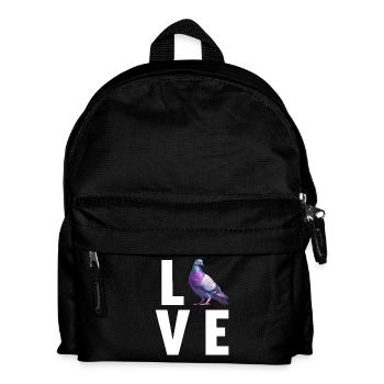 Tauben Taube - Kinder Rucksack - Schwarz - Vorne