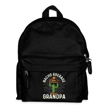 Nacho Average Grandpa Funny Pun Gift for Papa - Kids' Backpack - black - Front
