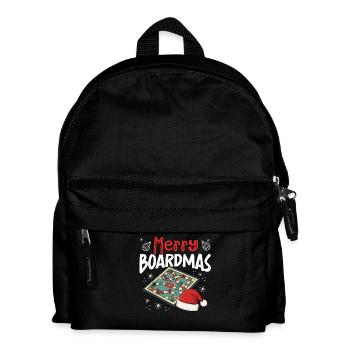 Merry Boardmas, Lustige Weihnachts-brettspieler - Kinder Rucksack - Schwarz - Vorne
