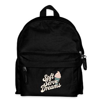 Soft Serve Dreams – Retro Eiscreme - Kinder Rucksack - Schwarz - Vorne