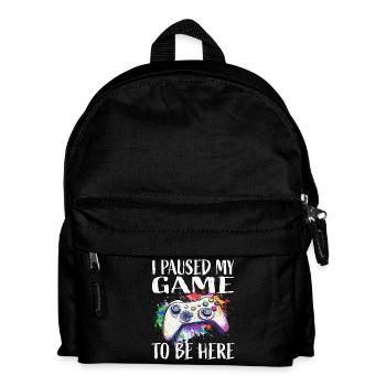 Ich pausierte mein Spiel – farbiges Gamepad - Kinder Rucksack - Schwarz - Vorne