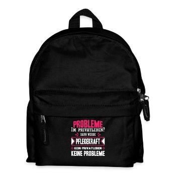 Pflegerin Geschenke Pflege Lustig Krankenpflegerin - Kinder Rucksack - Schwarz - Vorne