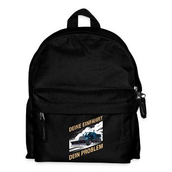 Winterdienst YOUR DRIVEWAY YOUR PROBLEM Lustig - Kinder Rucksack - Schwarz - Vorne