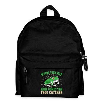 Frog Catcher Watch Your Step Frog - Kids' Backpack - black - Front